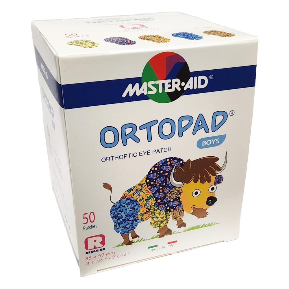 Ortopad parche colocado en niño demostrando bloqueo de luz y ajuste
