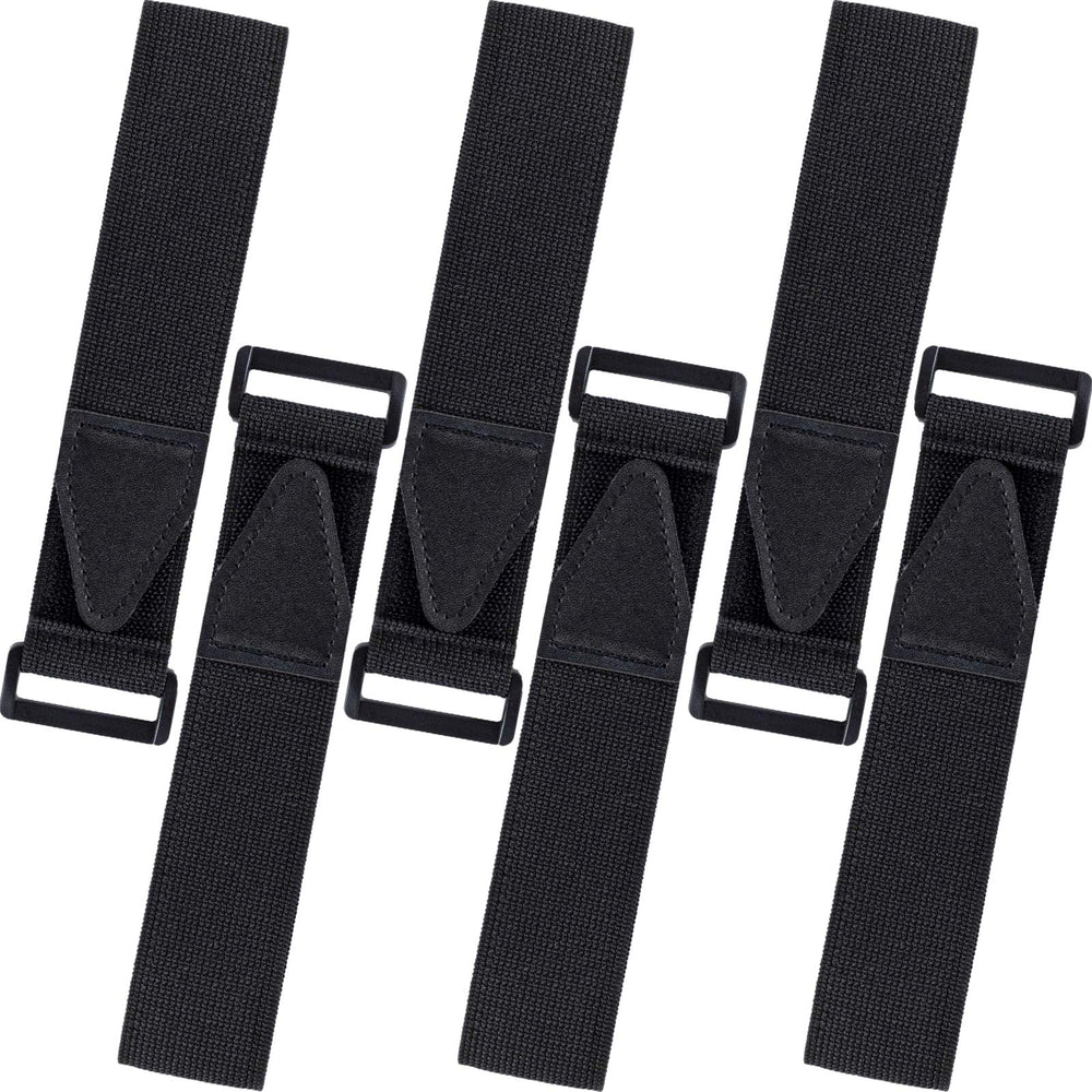 ORUNI paquete frontal con seis correas negras para pernera, solución segura