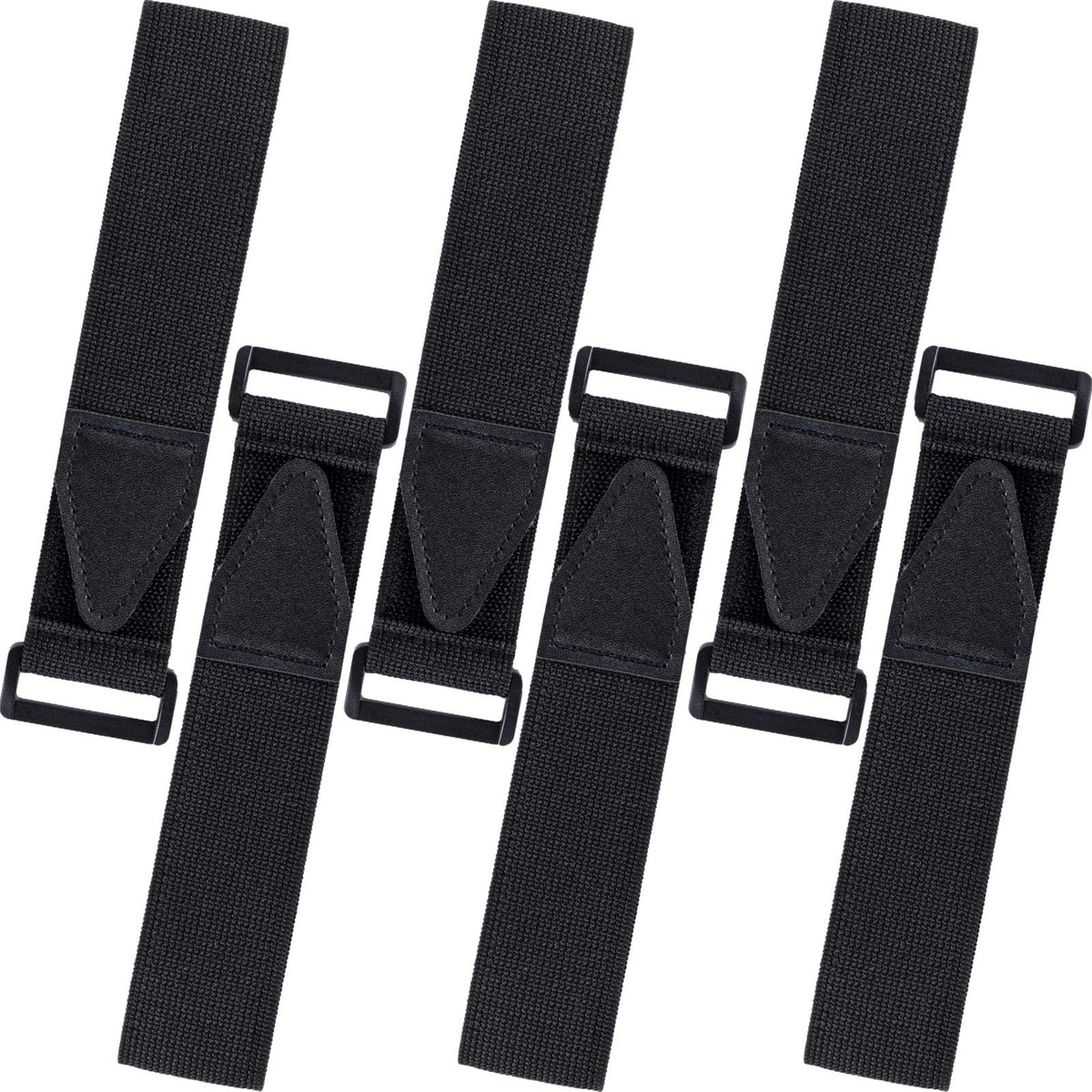 ORUNI paquete frontal con seis correas negras para pernera, solución segura