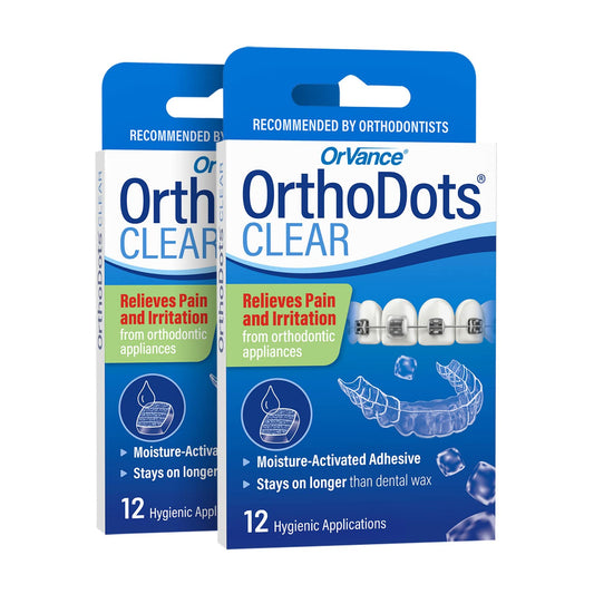 ORVANCE empaque frontal de OrthoDots CLEAR, protección discreta para brackets