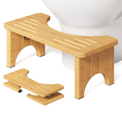 Osivaex vista frontal del taburete de bambú, diseño elegante y compacto