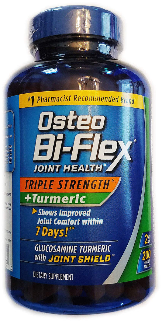 Osteo Bi-Flex frasco frontal mostrando etiqueta y beneficio de soporte articular