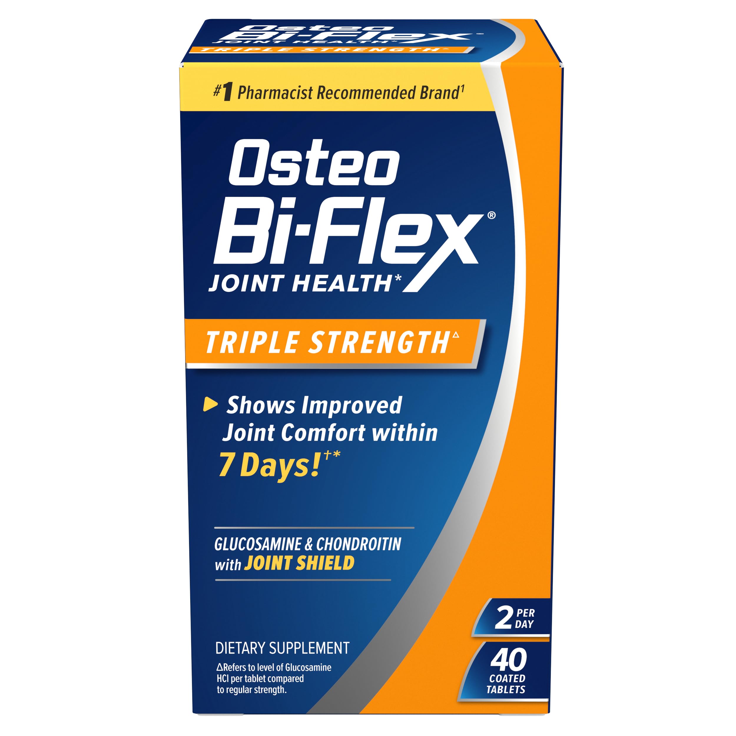 Osteo Bi-Flex frente del envase mostrando la marca y beneficios visibles