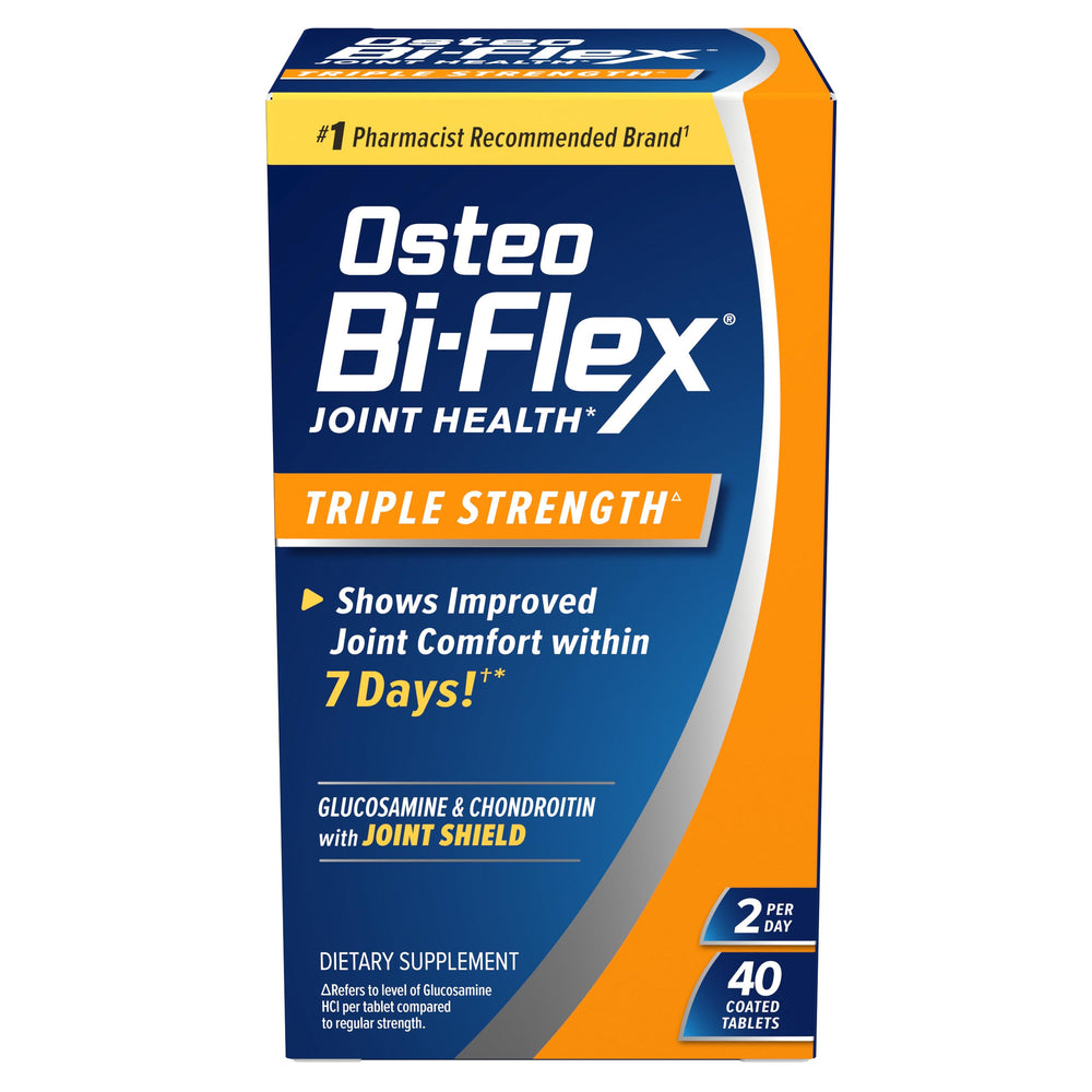 Osteo Bi-Flex frente del envase mostrando la marca y beneficios visibles