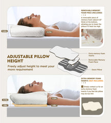 Osteo almohada en cama con persona durmiendo de lado para soporte