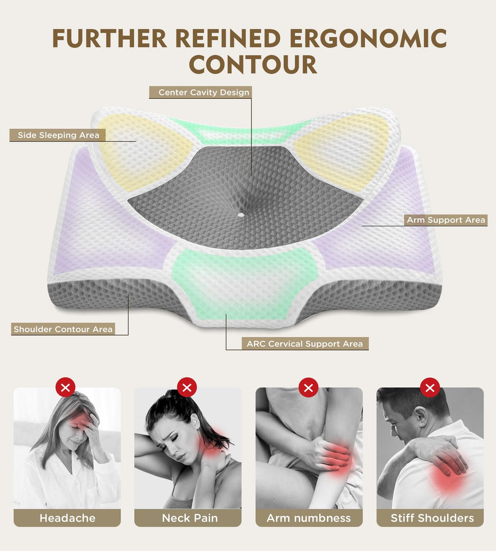 Osteo corte interior mostrando la espuma viscoelástica adaptable y soporte