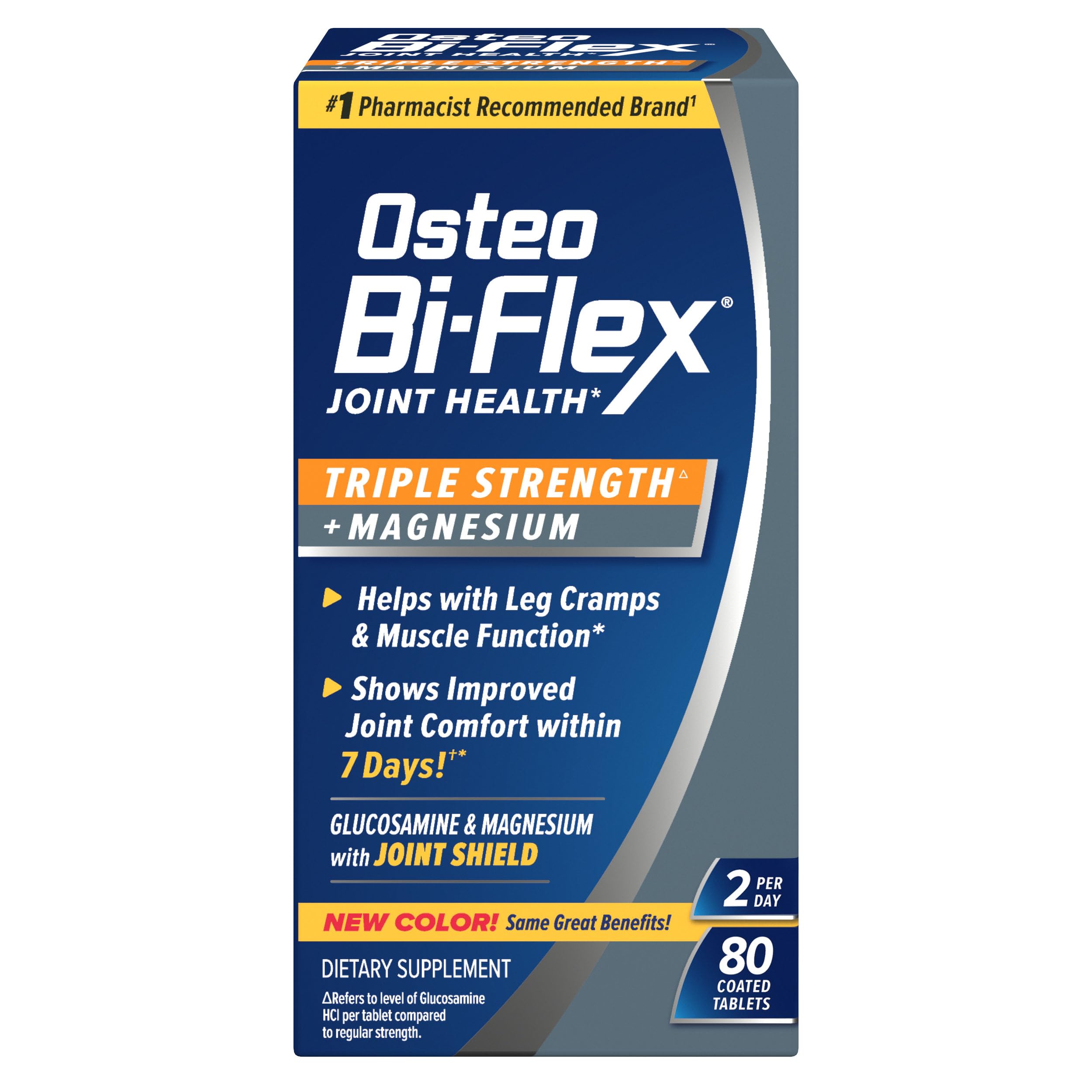 Osteo Bi-Flex envase frontal mostrando 80 tabletas, apoyo articular claro