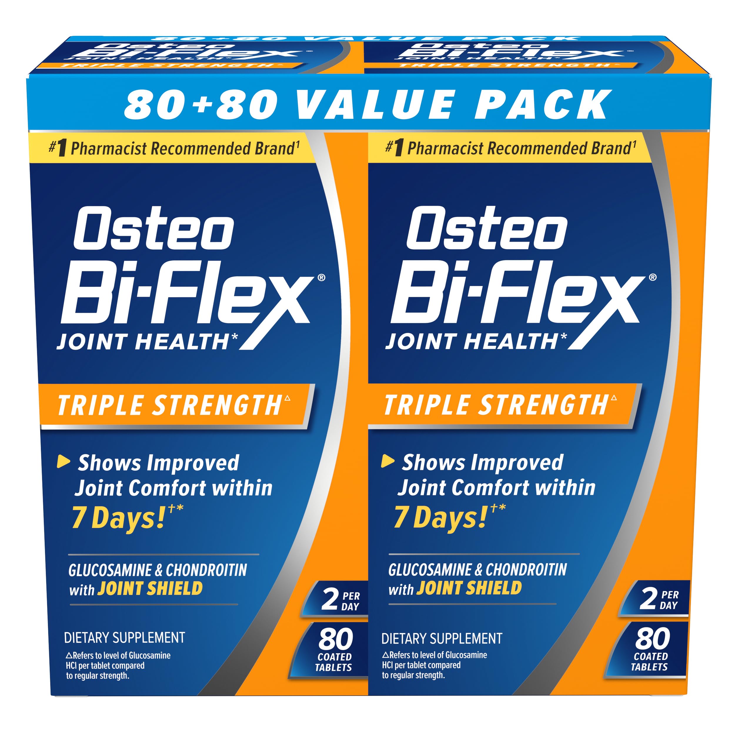 Osteo Bi-Flex envase frontal mostrando 80 tabletas para soporte articular