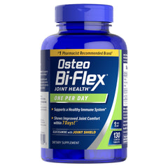 Osteo Bi-Flex frontal del envase mostrando formato y beneficio diario