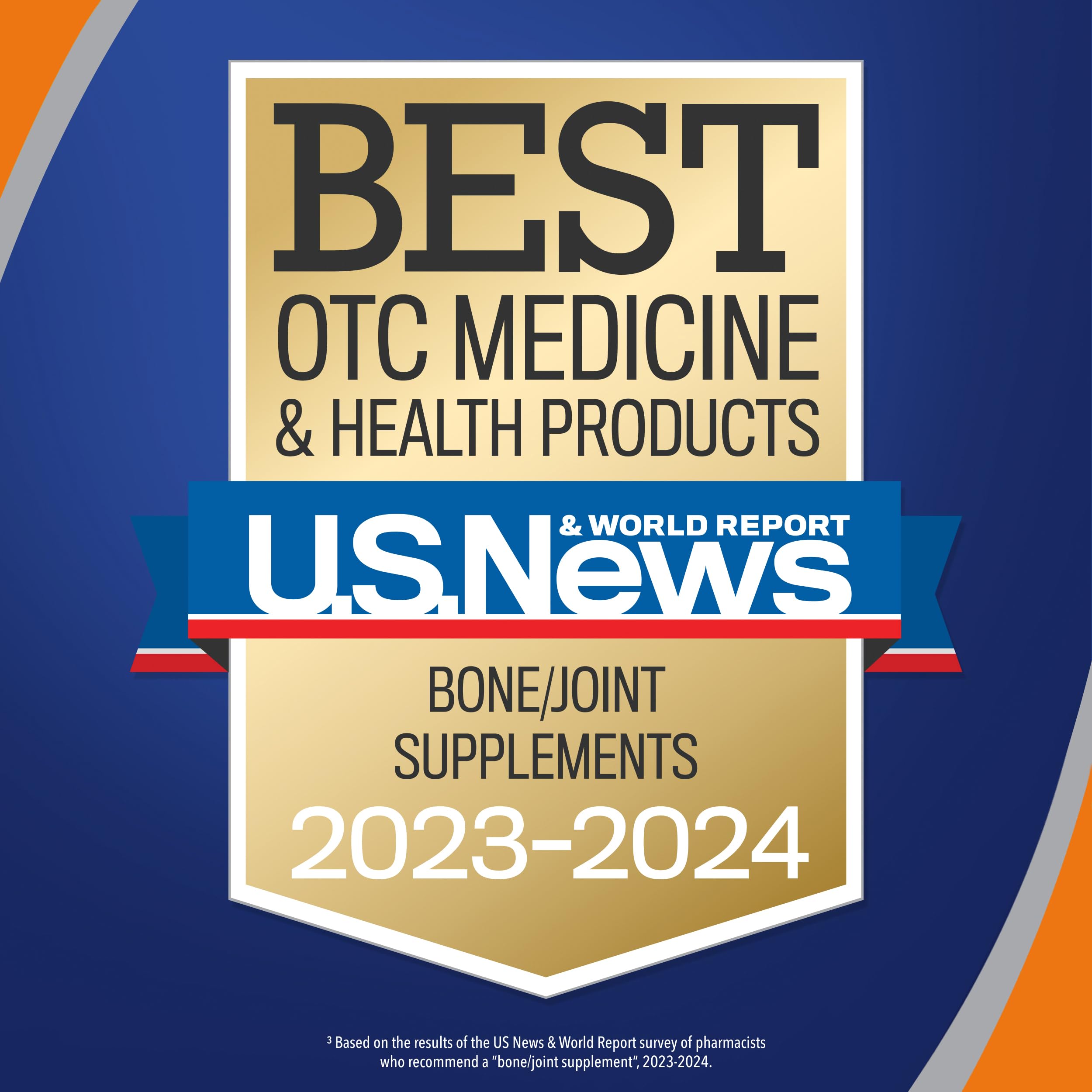 Osteo Bi-Flex joint support graphic communicates flexible movement.