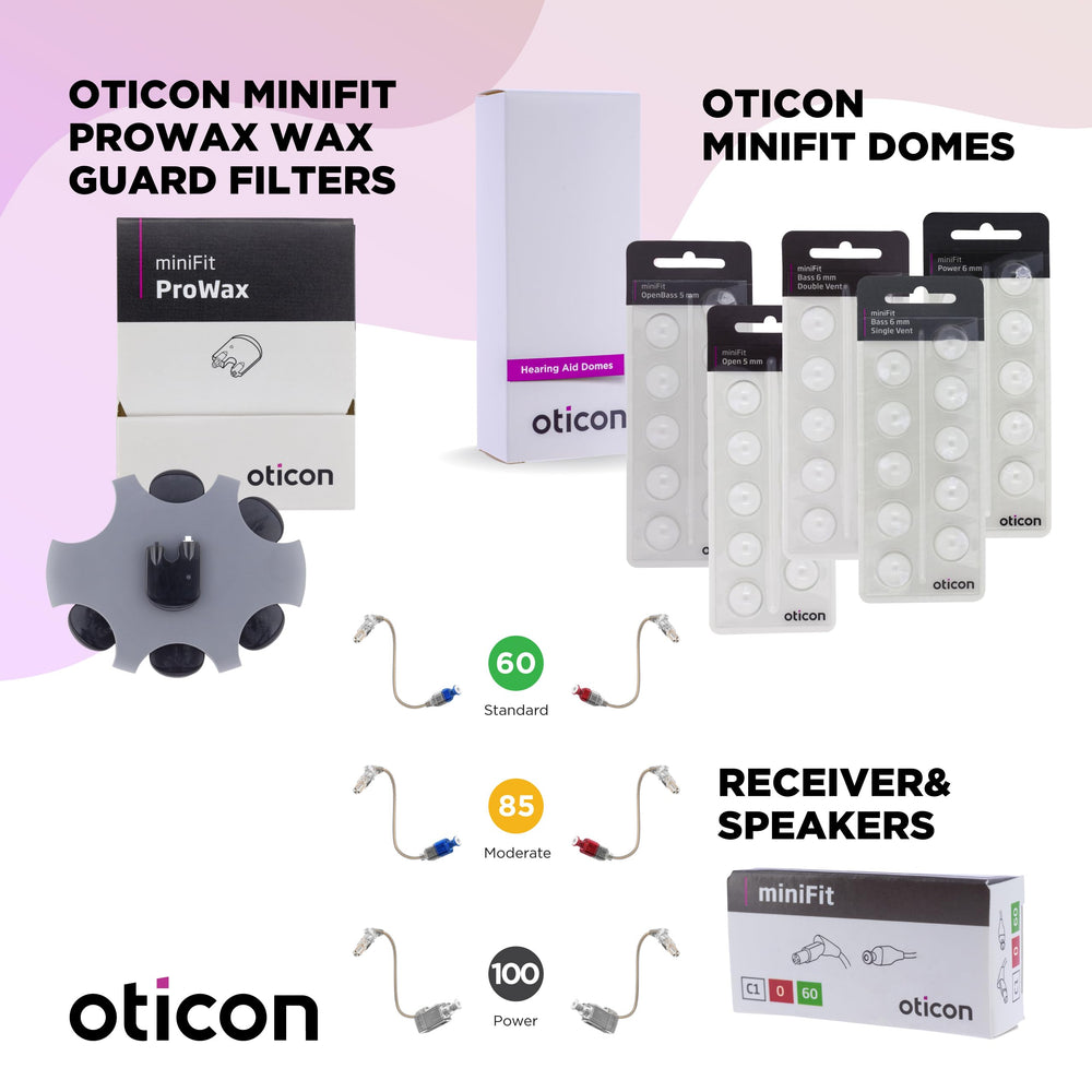 Otto Tech Oticon Minifit ProWax uso diario con estuche y herramientas para cuidado fácil