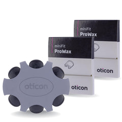 Otto Tech Oticon Minifit ProWax frente del paquete mostrando 12 filtros para mantenimiento
