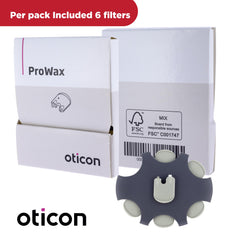 Comparación de tamaño junto a receptor auditivo, Oticon facilita instalación precisa