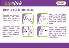 Otostick kit abierto con las ocho unidades listas para usar
