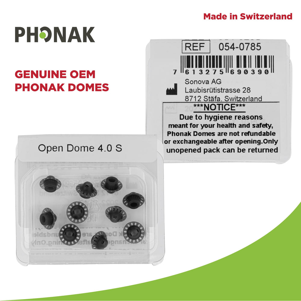 Otto Tech Phonak close-up del conector del dome demostrando encaje preciso