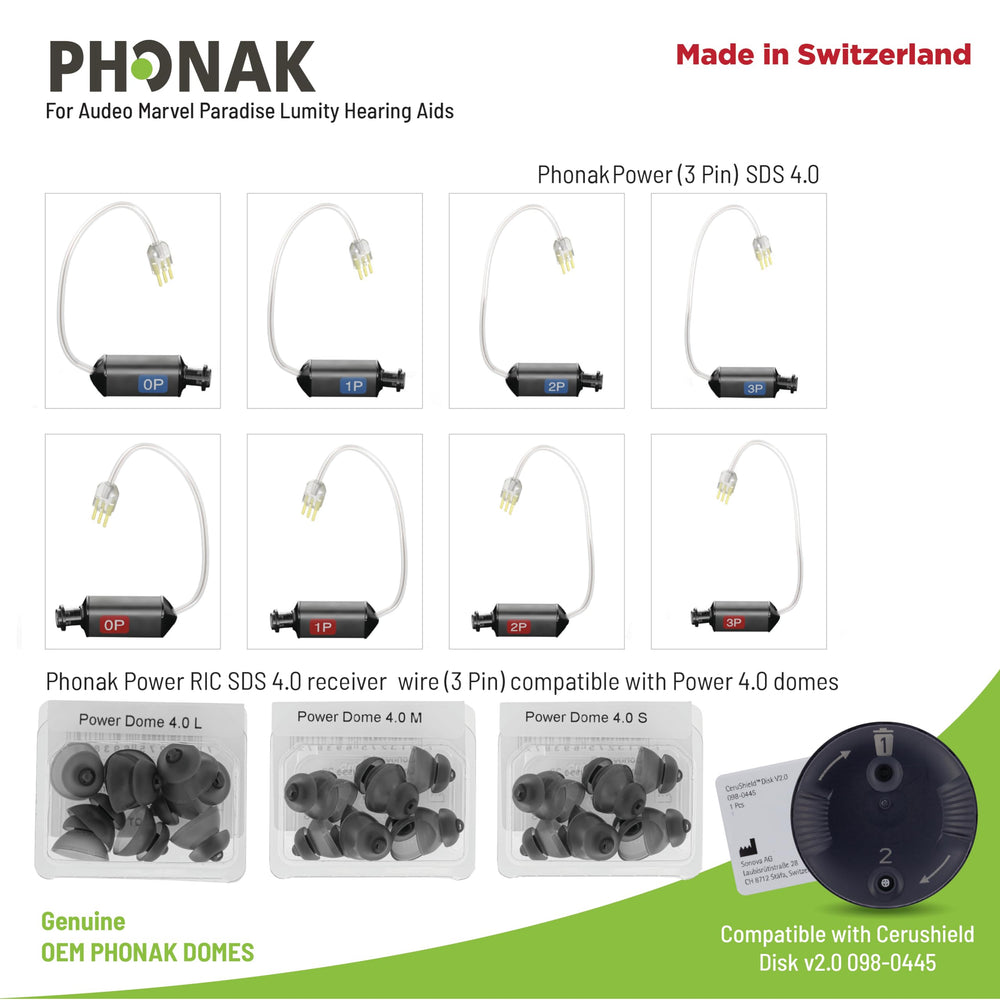 Otto Tech Phonak etiqueta Sonova Suiza que garantiza calidad OEM
