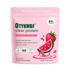 OTYKMBF envase frontal con sabor frambuesa limón y atractivo visual refrescante