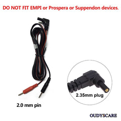 OUDYSCARE cable unido a electrodo ilustrando conexión fiable