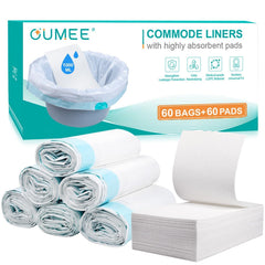 OUMEE forro frontal del paquete mostrando 60 unidades y conveniencia
