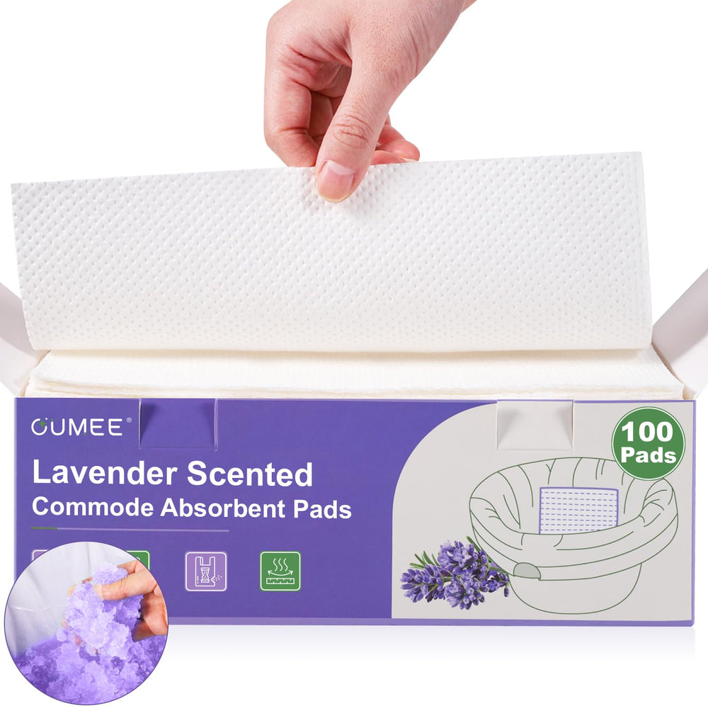 OUMEE presentación con opciones lavanda y limón para control de olores