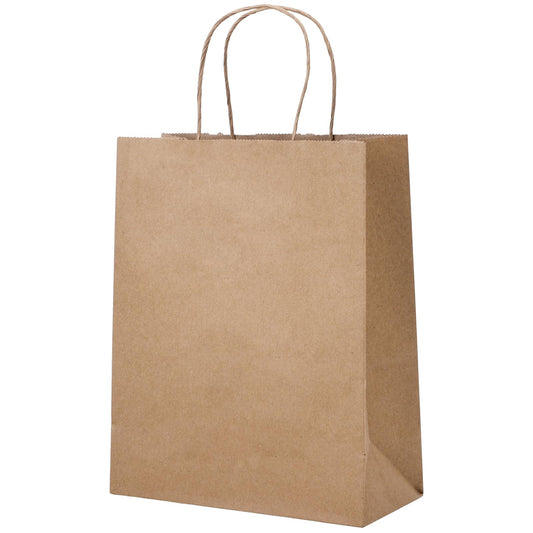 OUTUXED bolsa kraft vista frontal mostrando diseño y tamaño conveniente