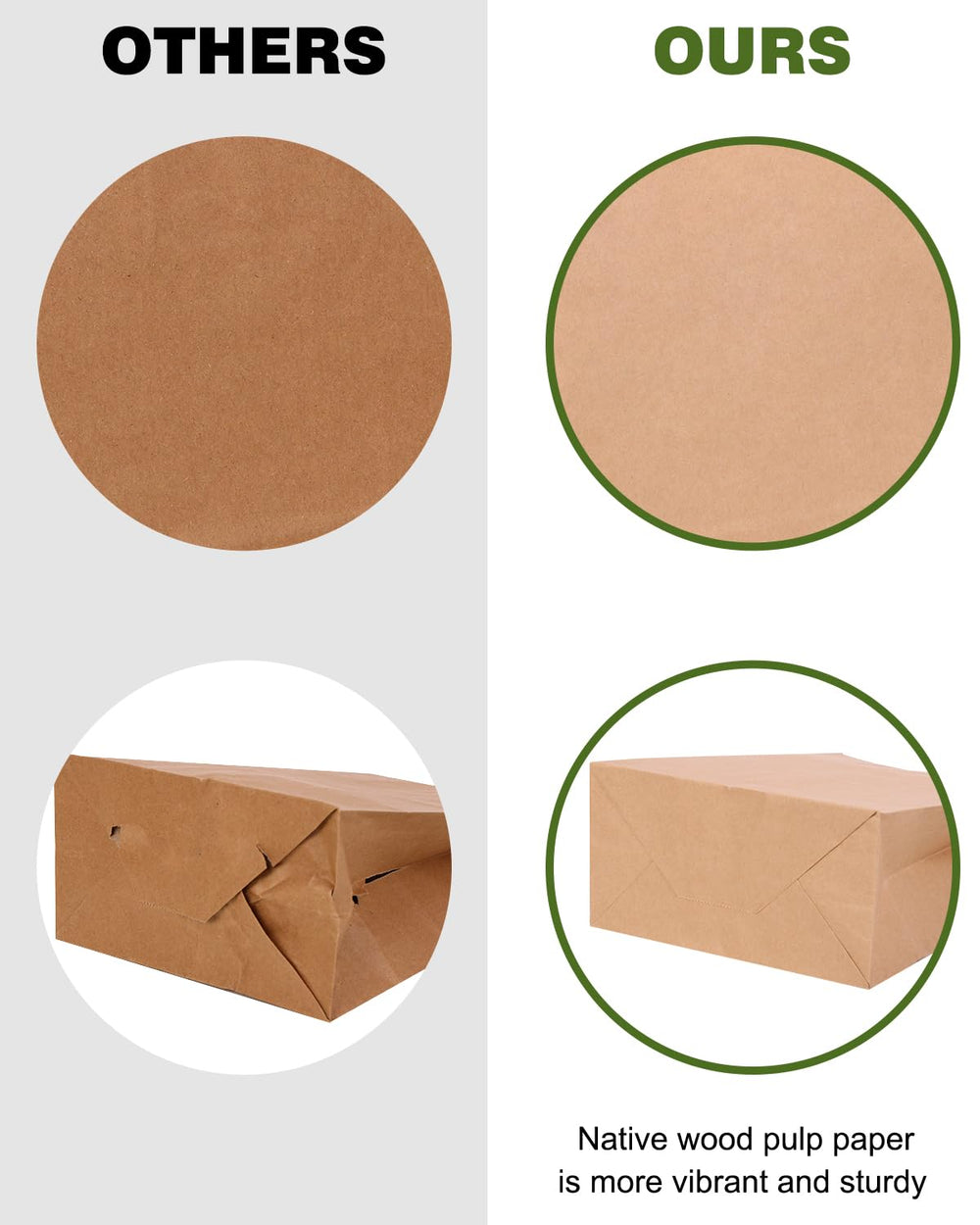 OUTUXED bolsas en uso transportando compras, apariencia resistente y natural