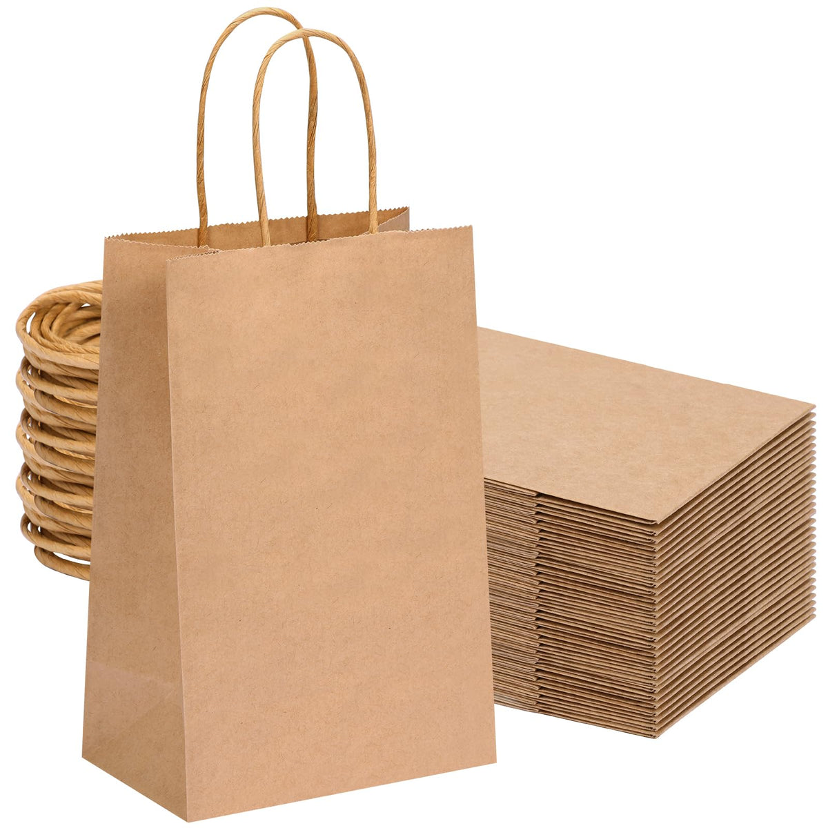 OUTUXED frente del paquete de 60 bolsas kraft muestra cantidad y diseño