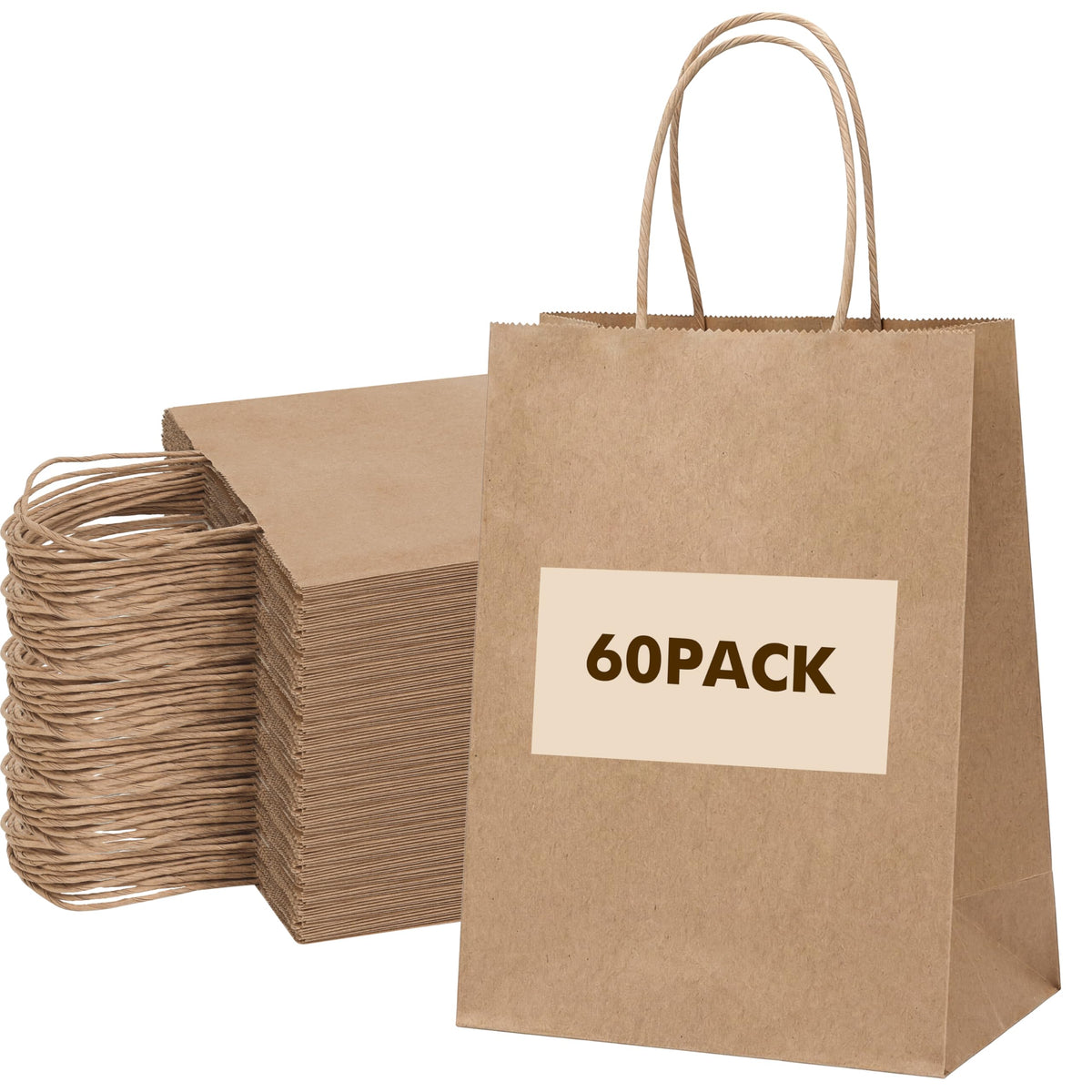 OUTUXED bolsa kraft frontal mostrando acabado limpio y práctico