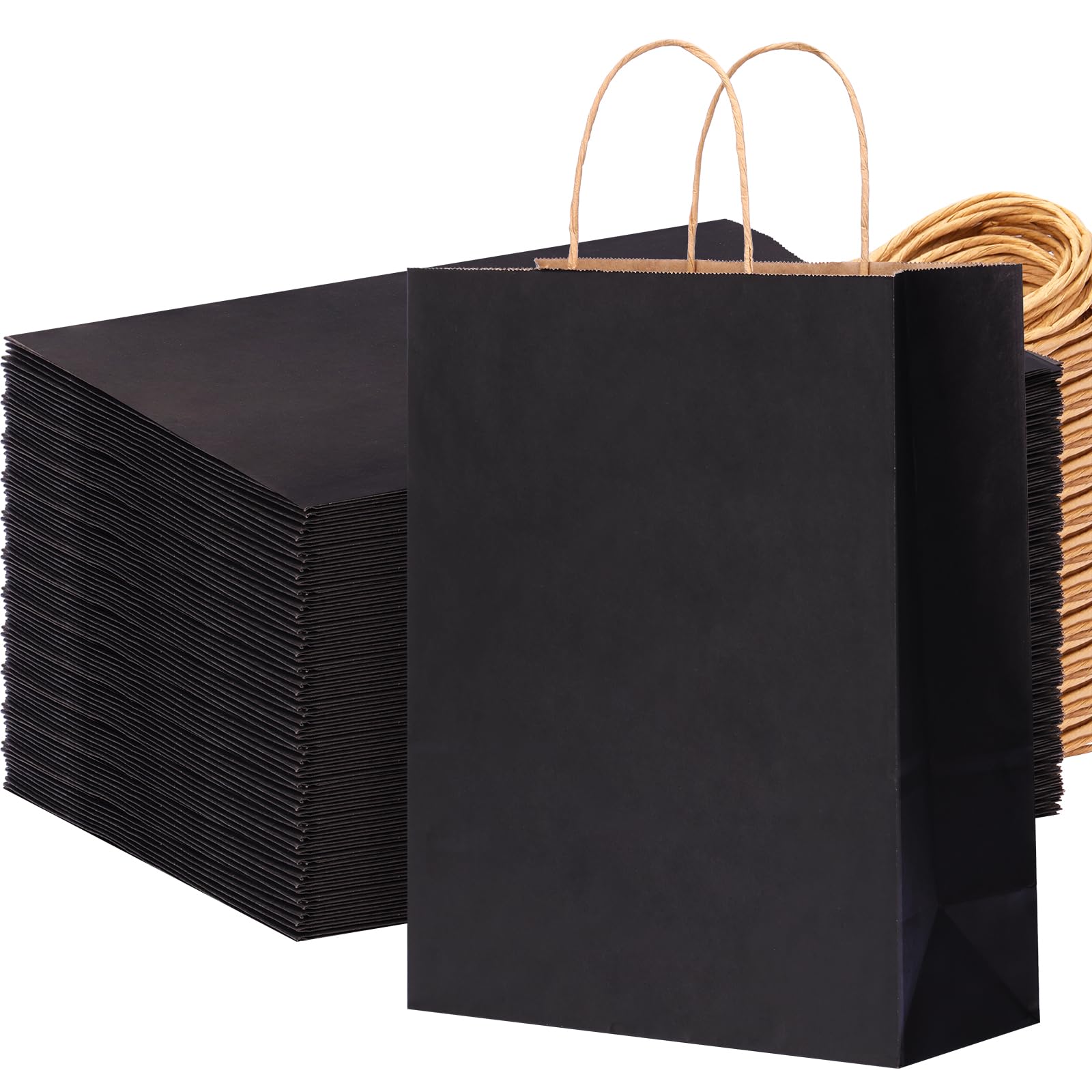 OUTUXED vista frontal del paquete de 100 bolsas negras, ahorro y presentación