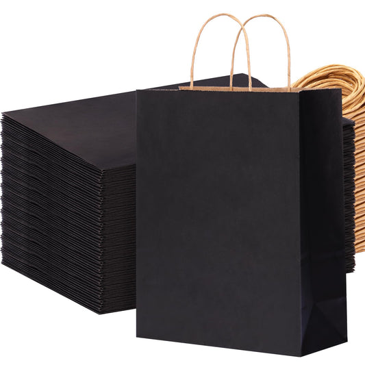 OUTUXED vista frontal del paquete de 100 bolsas negras, ahorro y presentación