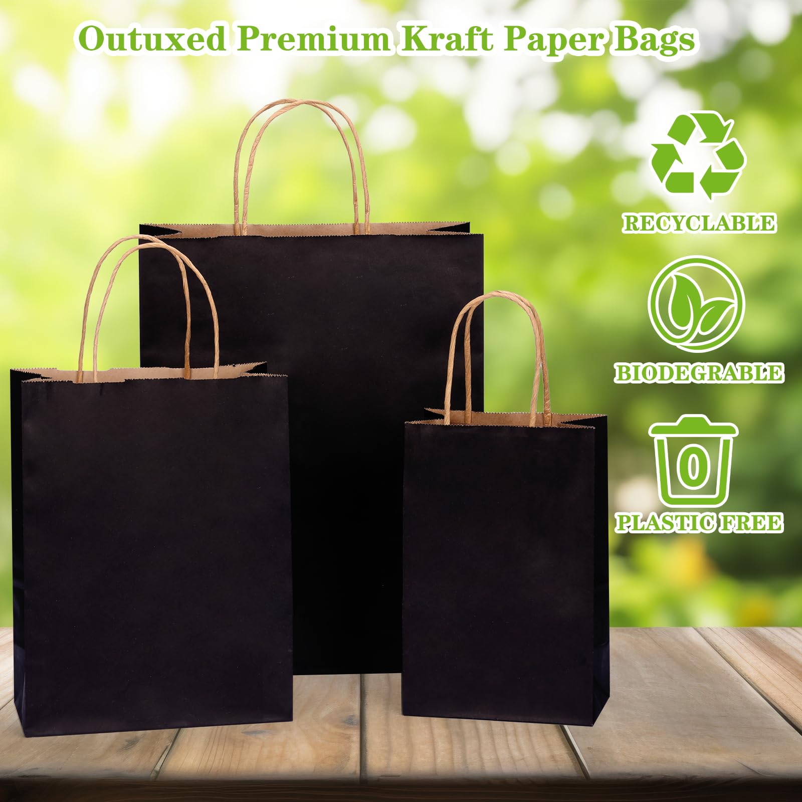 OUTUXED textura kraft negra, superficie lista para personalizar