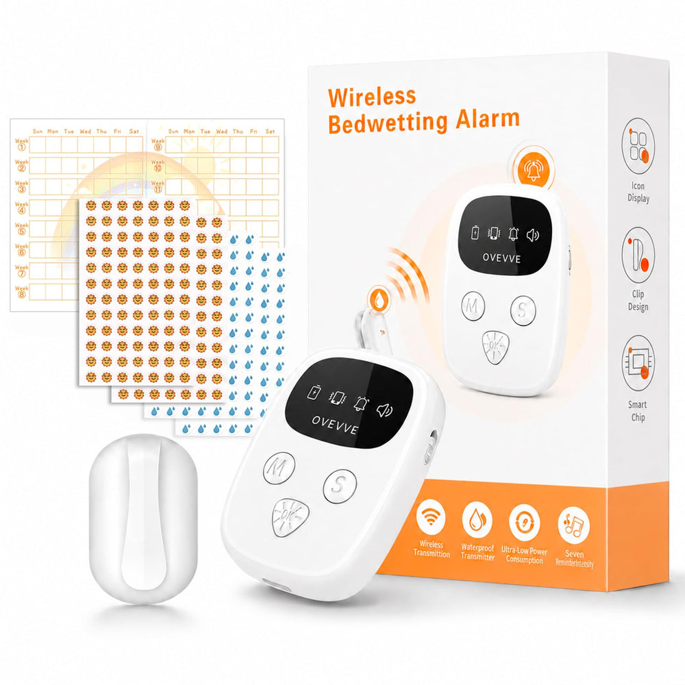 ovevve receptor frontal sobre mesita, control fácil y recargable