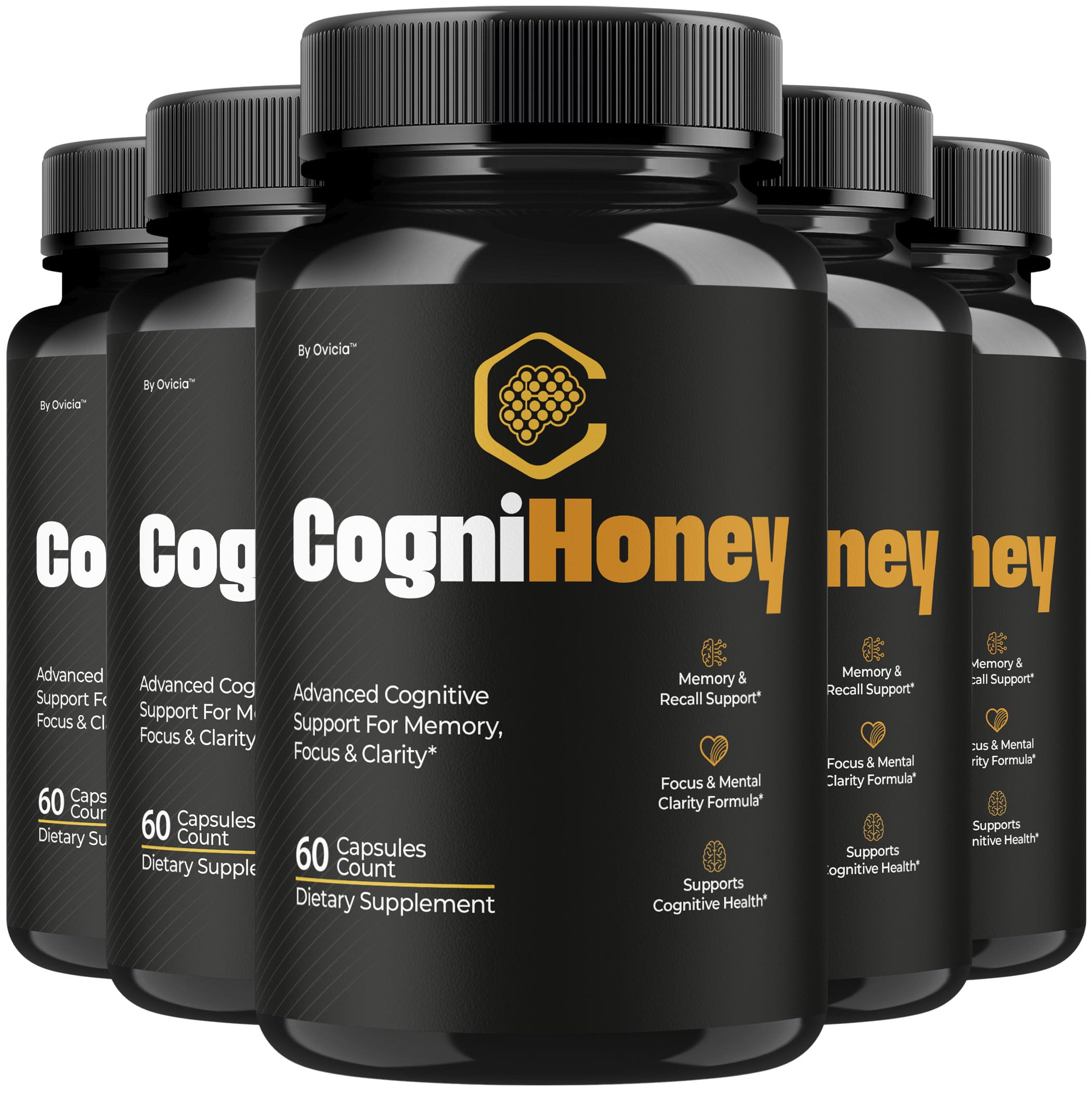OVICIA CogniHoney frasco frontal mostrando diseño y cantidad