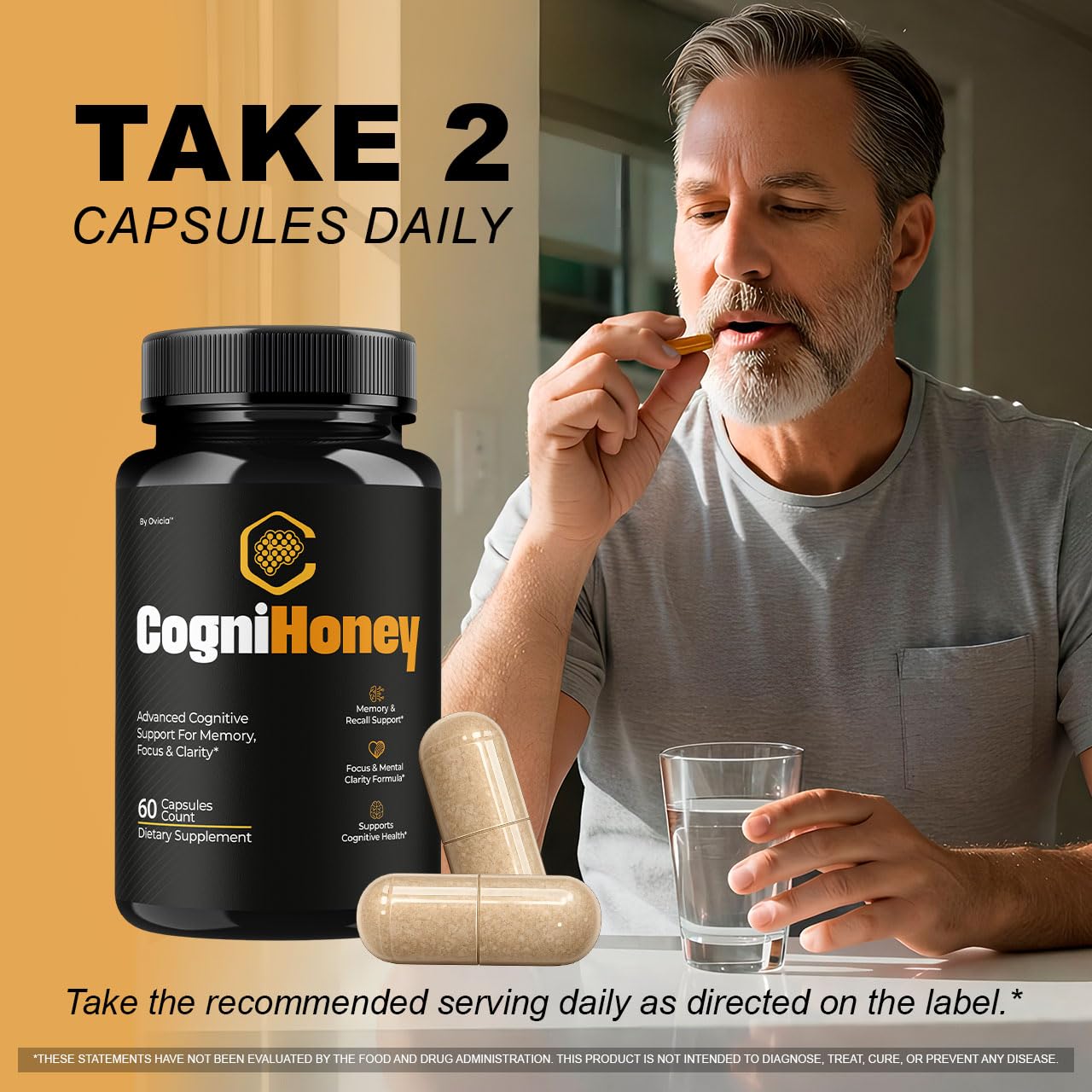 OVICIA CogniHoney ingredientes en primer plano destacando origen natural