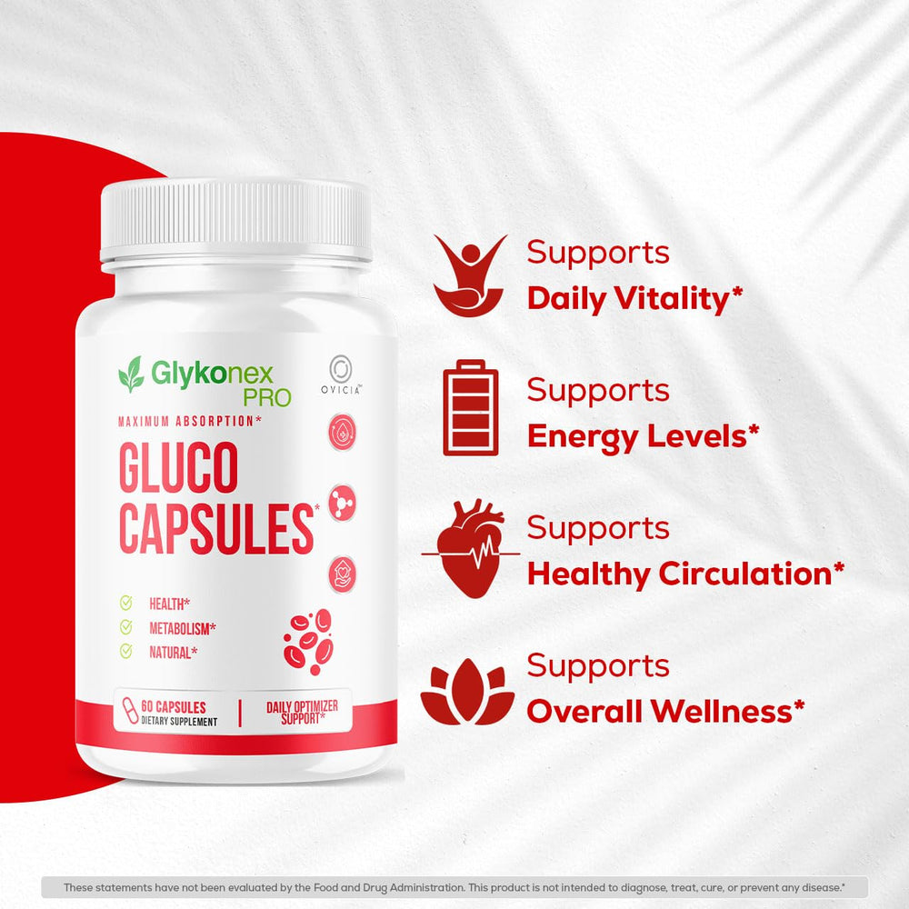 OVICIA cápsula de Gluco Capsules en primer plano demostrando facilidad de ingestión