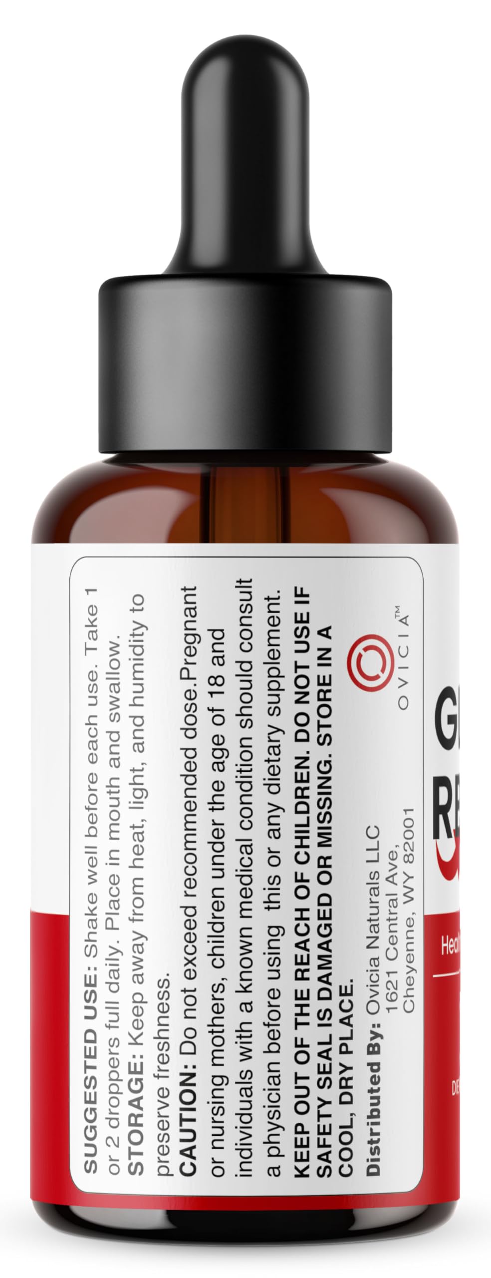 OVICIA etiqueta con ingredientes y dosis, transparencia informativa