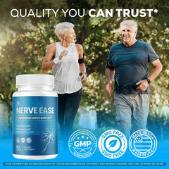 OVICIA Nerve Ease comparación de tamaño junto a objetos cotidianos para escala