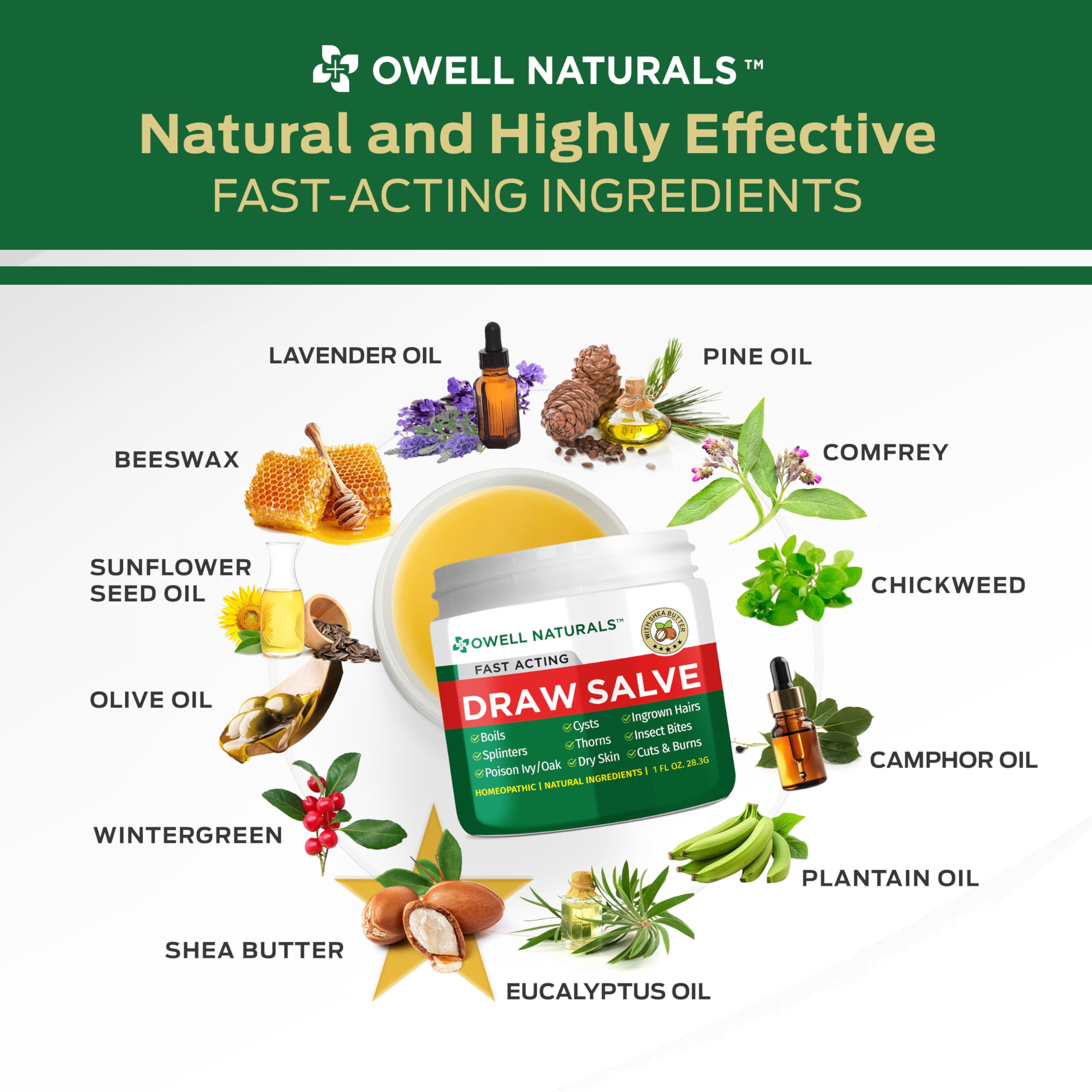 Owell Naturals aplicación en mano demostrando uso puntual y alivio