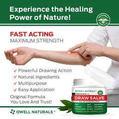 Owell Naturals aplicando ungüento en la mano para alivio localizado inmediato