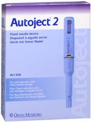 Owen Mumford Autoject 2 vista frontal con sujeción estable y manejo ergonómico