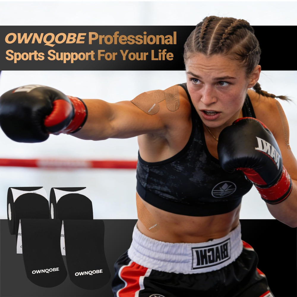 OWNQOBE tape aplicado en escenario de entrenamiento para recuperación