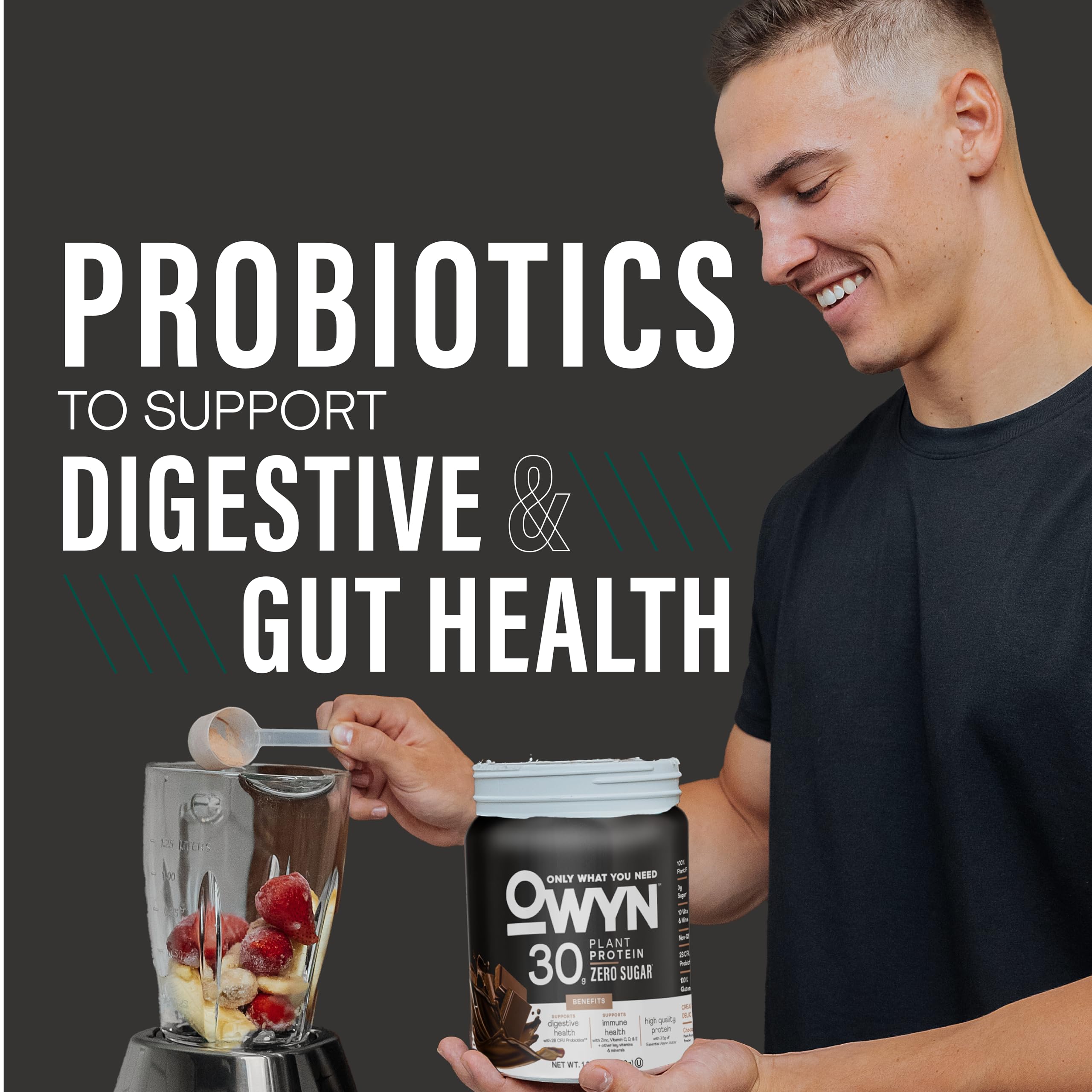 OWYN ingredientes vegetales Pro Elite kale, espinaca y brócoli nutritivos