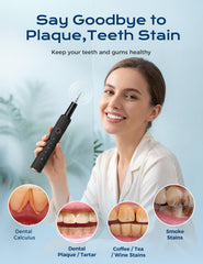 OXRMAK luz LED iluminando zona posterior dental para mayor precisión de limpieza