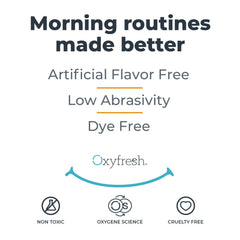 Oxyfresh set de baño demostrando uso diario para aliento prolongado