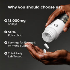 OxyEnergy Shilajit origen himalayo, pureza y energía.