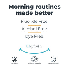 Oxyfresh empaque lateral con lista de ingredientes para confianza