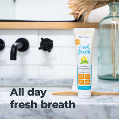 Oxyfresh pasta en cepillo dental lista para uso y frescura prolongada
