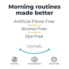 Botella Oxyfresh en baño moderno transmitiendo uso cotidiano confiable