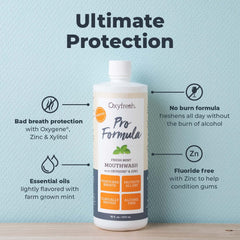 Oxyfresh etiqueta con ingredientes destacando seguridad y transparencia