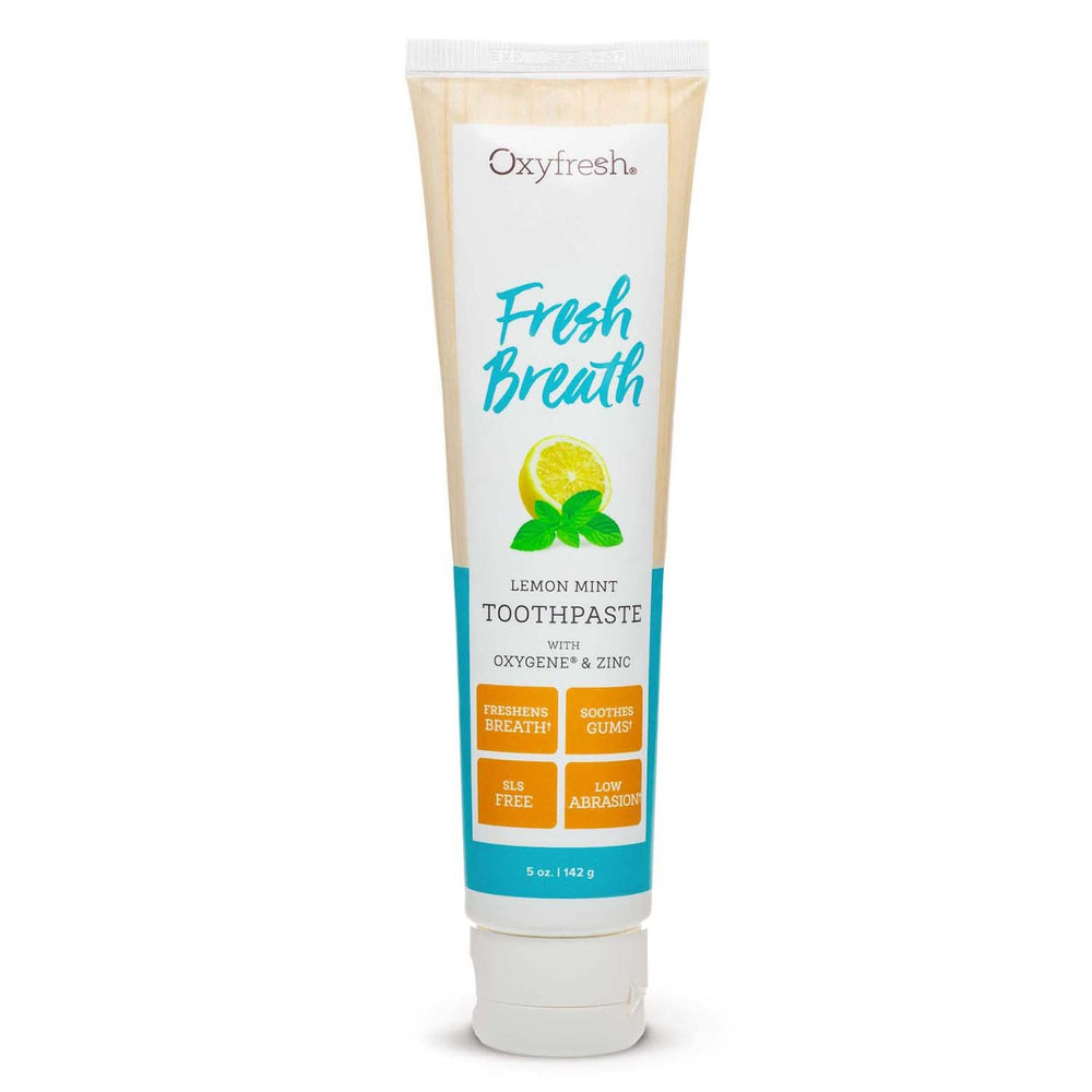 Oxyfresh frente del tubo mostrando diseño y beneficios visibles